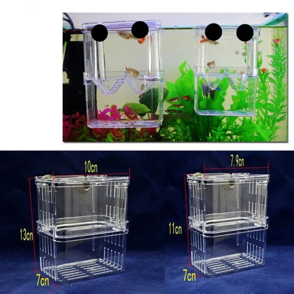 Multifunctional High Clear Fish Breeding Isolation Box Aquarium Breeder Fish Tank Double Guppies Hatching Incubator - Image 5