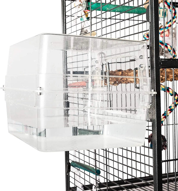 Bird Bath for birds Parrots Tub Large Clear Transparent Swimming Pool Box for Birds to Splash and Play Parrot Shower Bathtub - Image 5