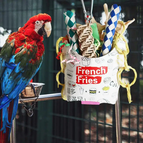 Colorful Parrot Chew Toys Parrot Foraging Natural Bird Cup Chew Toys For Parakeet Conure Cockatiel Lovebird And Small Birds - Image 3