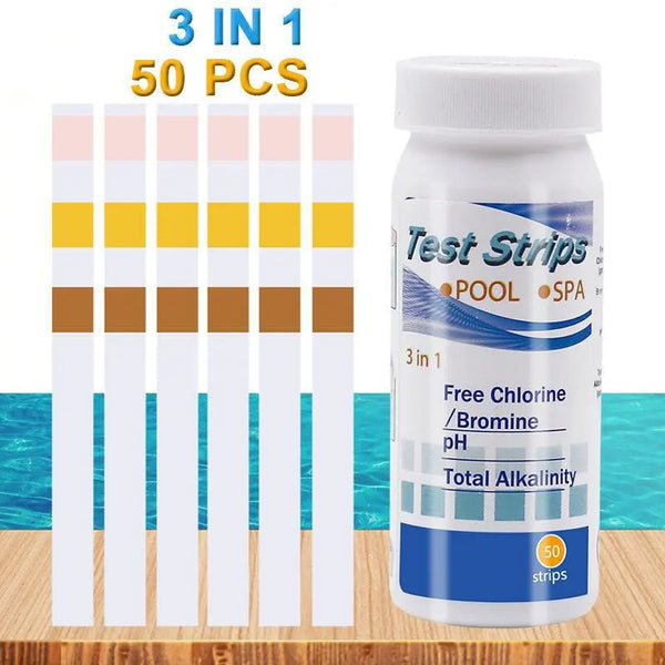 3 In 1 Test Paper Chlorine Immersion Hot Tub PH Test Spa Strips Test Water Test Strips Swimming Pool Aquarium Fish Tank Water - Image 3