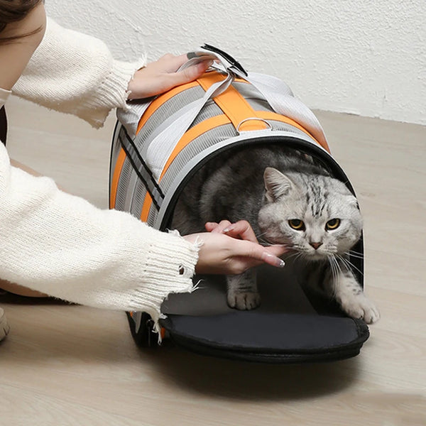 Pet Carrying Bag Outing Portable Cat Dogs Handbag foldable small to medium dog cage mesh handbag - Image 5