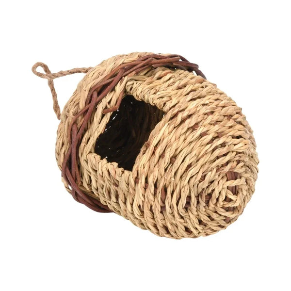 19 Birds Nest Bird Cage Natural Grass Egg Cage Bird House Outdoor Decorative Weaved Hanging Parrot Nest Houses Pet Bedroom - Image 5