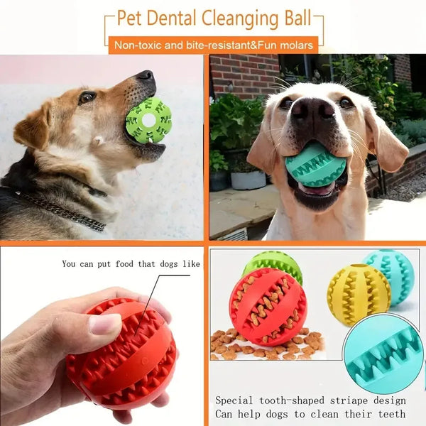 Dog Toy Ball Can Leak Food Bouncy Ball Rubber Dogs Molar Toys Balls Bite Resistant Pet Teeth Cleaning Toy Dog Accessories - Image 5