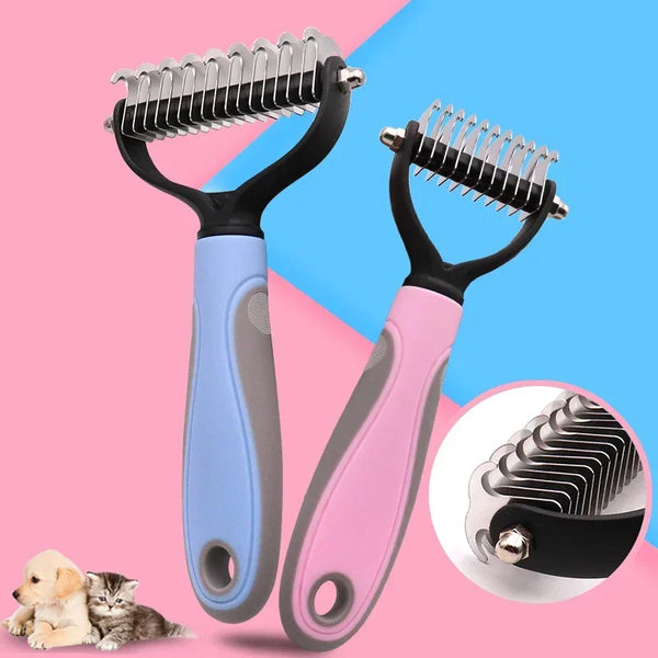 Pets Fur Knot Cutter Dog Grooming Shedding Tools Pet Cat Hair Removal Comb Brush Double sided Pet Products Suppliers