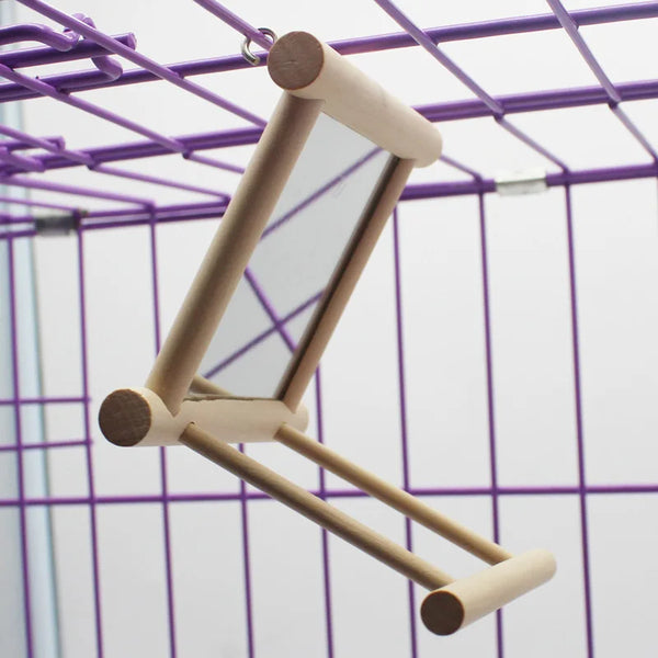 Parrot Mirror Stand Suitable for Birds to Play And Perch in Cages, Accessories Bird Swing Toy for Budgerigars And Other Parrots - Image 4