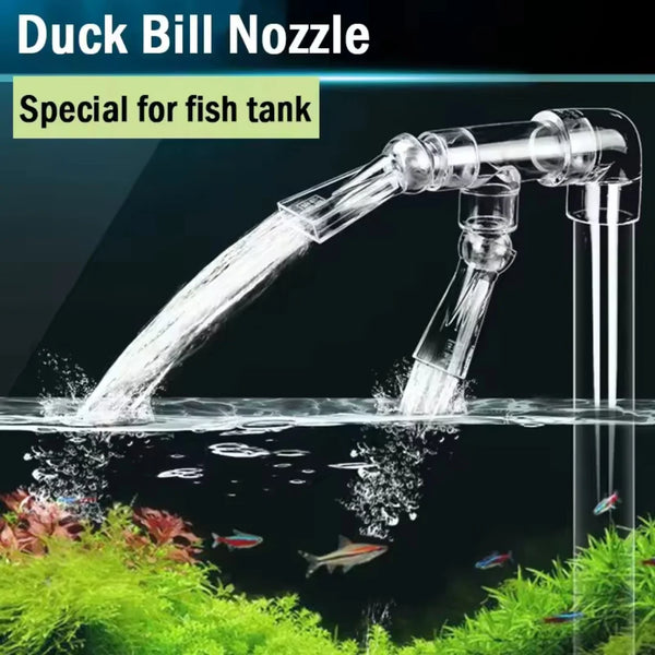 1Pc Aquarium Fish Tank Pump Duckbill Water Outlet Nozzle 360° Adjustment Water Flow Duckbilled Sprinklers Return Pipe Fittings