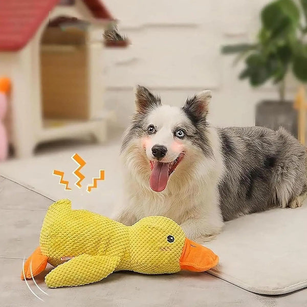 Calming Duck Toy for Dogs Squeaky Interactive Soft Comfort Teething Supplies Dog Toys Plush for Travel Beach Pool Park Yard - Image 5