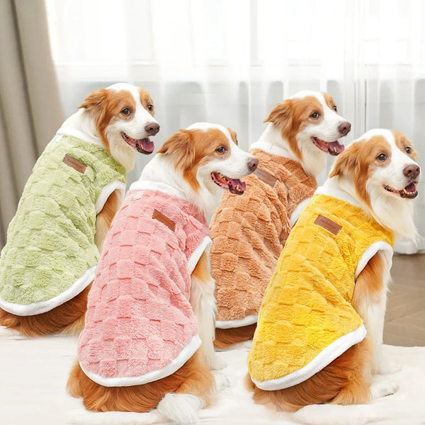 1.5-25kg Flannel Dogs Clothes Winter Warm Sweater Pet Clothing Golden Retriever Dog Coats Sweatshirt Pets Puppy Pullover Vest - Image 2