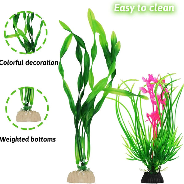 Fish Tank Artificial Plant Landscape Fish Tanks Decorations for Aquariums Terrarium Shrimp Grass Ornaments Green - Image 4