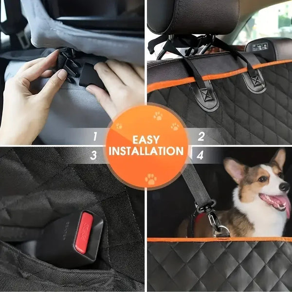 Dog Car Seat Cover for Pets 100% Waterproof Seat Cover Hammock Scratch Proof Nonslip Durable Soft Back Seat Cover for Cars Truck - Image 5