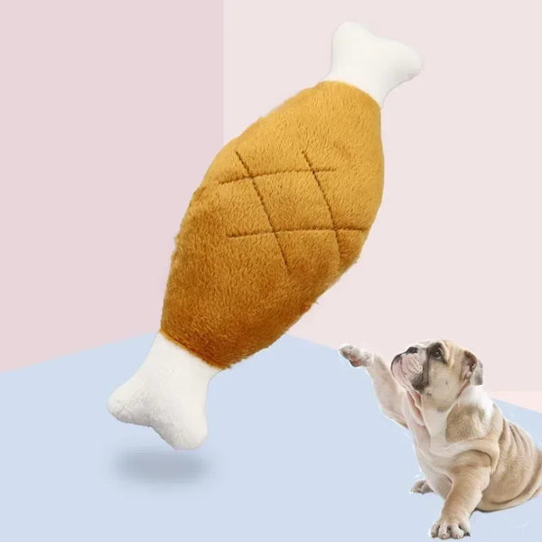 Dog Squeaky Toy Chicken Legs Bone Shape Pet Dog Plush Toy for Small Medium Large Dogs and Cats juguetes para perros - Image 3