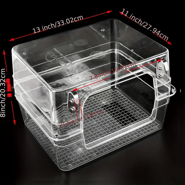 Bird Bath for birds Parrots Tub Large Clear Transparent Swimming Pool Box for Birds to Splash and Play Parrot Shower Bathtub - Image 3