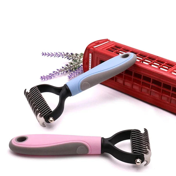 Pets Fur Knot Cutter Dog Grooming Shedding Tools Pet Cat Hair Removal Comb Brush Double sided Pet Products Suppliers - Image 3