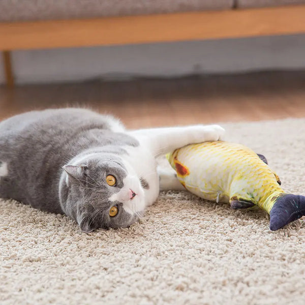 Pet Cat Favor Fish Toy Stuffed Fish Shape Cat Scratch Board Scratching Post plush toys For Cat Pet Toy Pet Products Supplies - Image 4