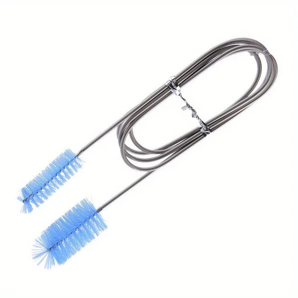 155cm Aquarium Fish Tank Stainless Steel Flexible Spring Cleaning Brush Double Ended Filter Pump Water Tube Hose Pipe Cleaner - Image 4