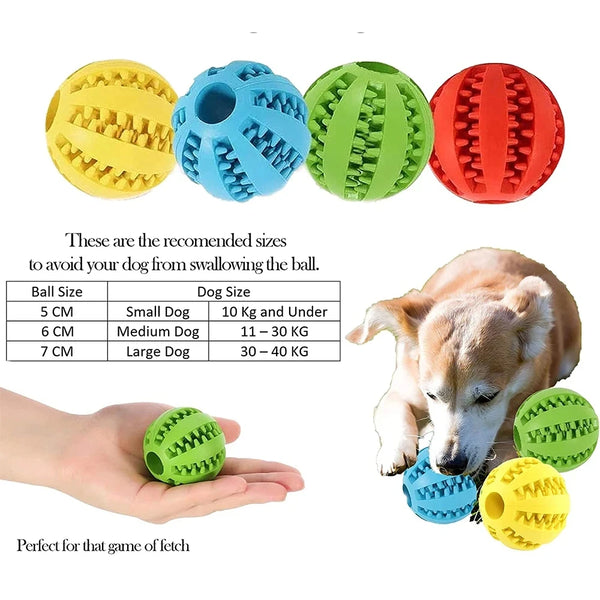 New Pet Dog Toy Interactive Rubber Balls for Small Large Dogs Puppy Cat Chewing Toys Pet Tooth Cleaning Indestructible Dog Ball - Image 2