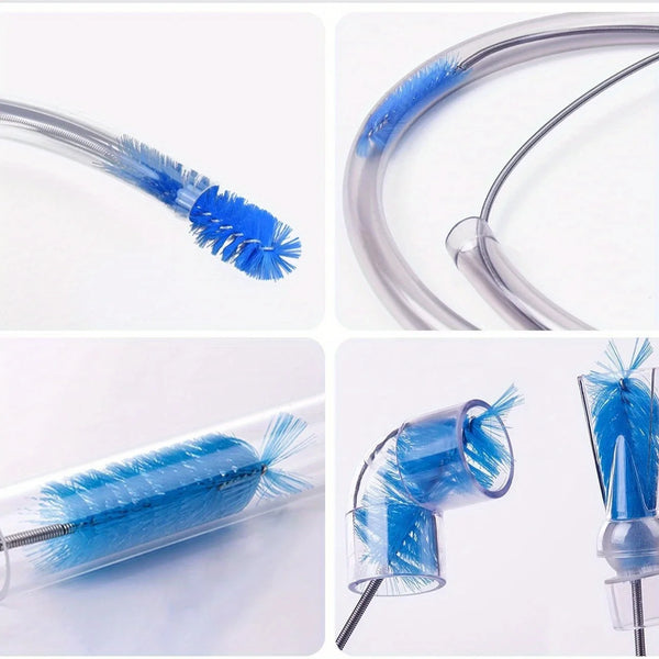155cm Aquarium Fish Tank Stainless Steel Flexible Spring Cleaning Brush Double Ended Filter Pump Water Tube Hose Pipe Cleaner - Image 5