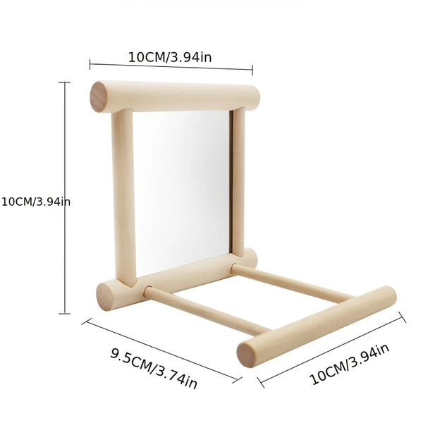 Parrot Mirror Stand Suitable for Birds to Play And Perch in Cages, Accessories Bird Swing Toy for Budgerigars And Other Parrots - Image 2
