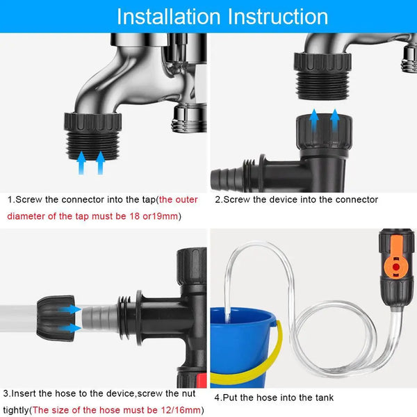 Plastic Aquarium Water Changer 3-Way Faucet Type Water Change Fish Tank Cleaning Tool Garden Splitter Watering Connector Distr - Image 4