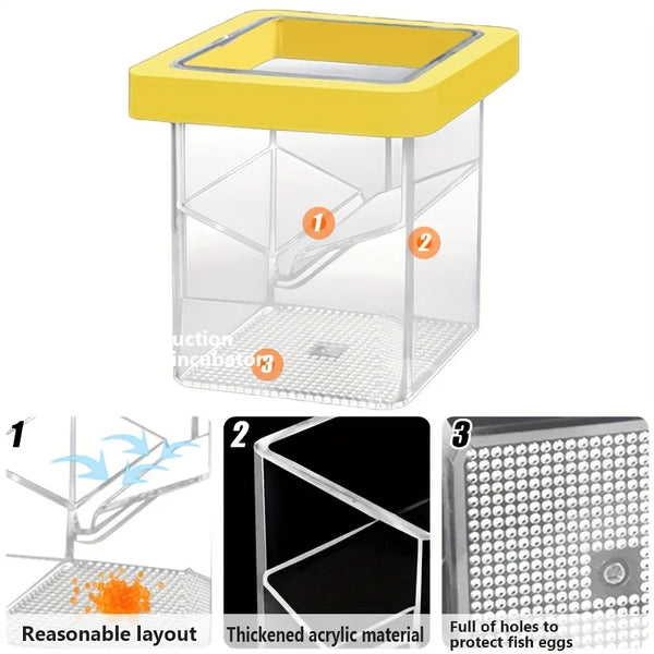 Floating Fish Breeding Isolation Box Aquarium Breeder Feeder Fish Tank Hatchery Incubator Fish Tank Transparent Incubator Box - Image 4