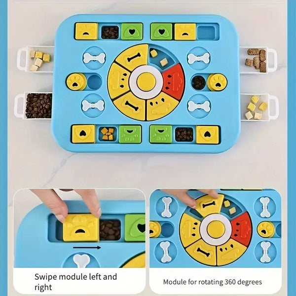 Pet Slow Food Bowl Toys Pet Dogs and Cats Toys Multifunctional Food Box Pet Puzzle Feeding Bowl is suitable for small, medium an - Image 3