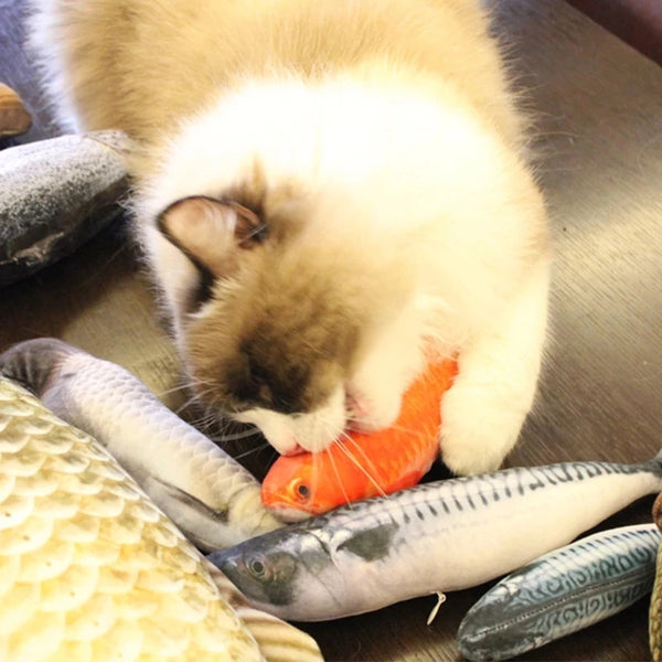 Pet Cat Favor Fish Toy Stuffed Fish Shape Cat Scratch Board Scratching Post plush toys For Cat Pet Toy Pet Products Supplies - Image 3