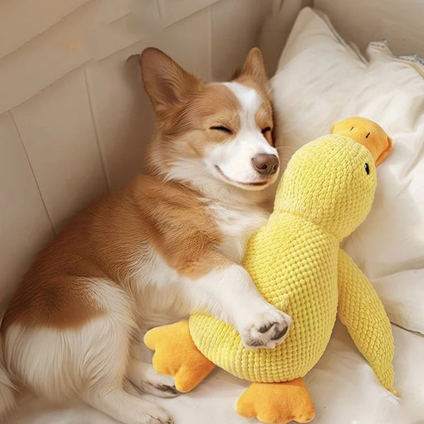Yellow Duck Dog Toys for Aggressive Chewers Cats Dogs Chew Squeak Toy with Quacking Sound Interactive Plush Doll Toy Pet Supplie - Image 5