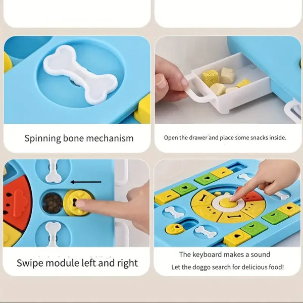 Pet Slow Food Bowl Toys Pet Dogs and Cats Toys Multifunctional Food Box Pet Puzzle Feeding Bowl is suitable for small, medium an - Image 5